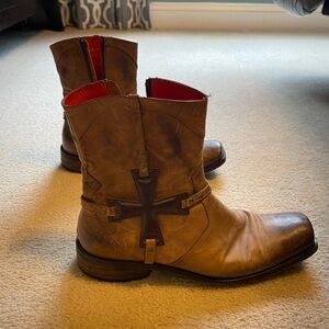 Mark Nason Men’s Brown Leather Cross Boots
